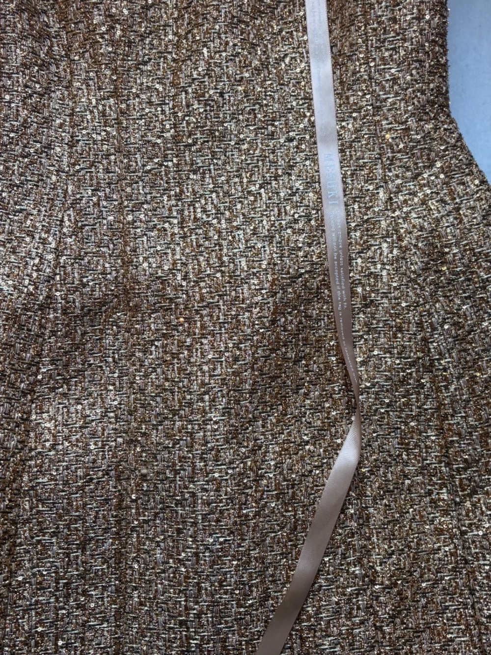 Brand New Meshki Gold Tweed Mini Dress Size Small - Picture 2 of 6